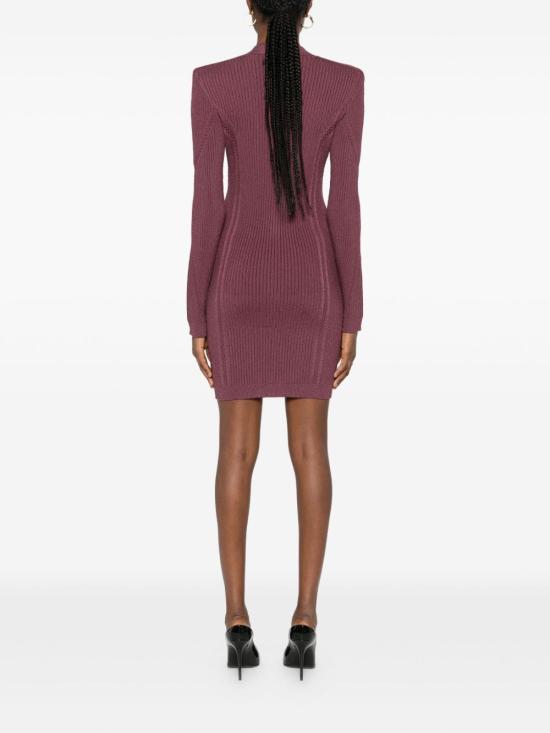 25FW 발망 미디 원피스 FF0R8033KJ155DR PURPLE - BALMAIN