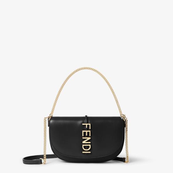 25FW 펜디 라프리마 체인 숄더백 8M0529ANSSF0KUR BLACK
