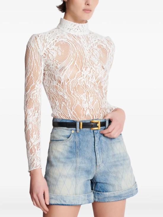 26SS 발망 레귤러 벨트 GN1WJ191LSLX 0PA BLACK - BALMAIN