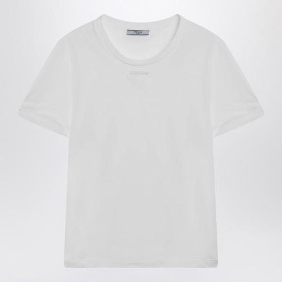 26SS 프라다 반팔 티셔츠 3569BOOO18QZ F0009 WHITE