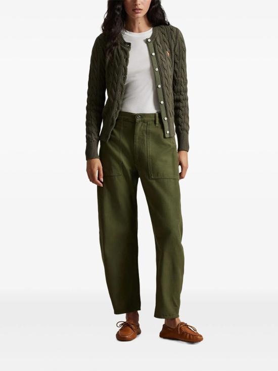 26SS 폴로 랄프로렌 폴로 자수 케이블 니트 가디건 211971868500 GREEN - POLO RALPH LAUREN