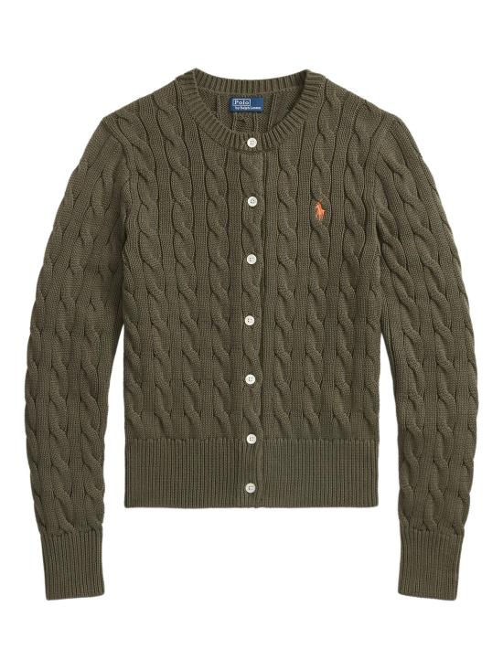 26SS 폴로 랄프로렌 폴로 자수 케이블 니트 가디건 211971868500 GREEN