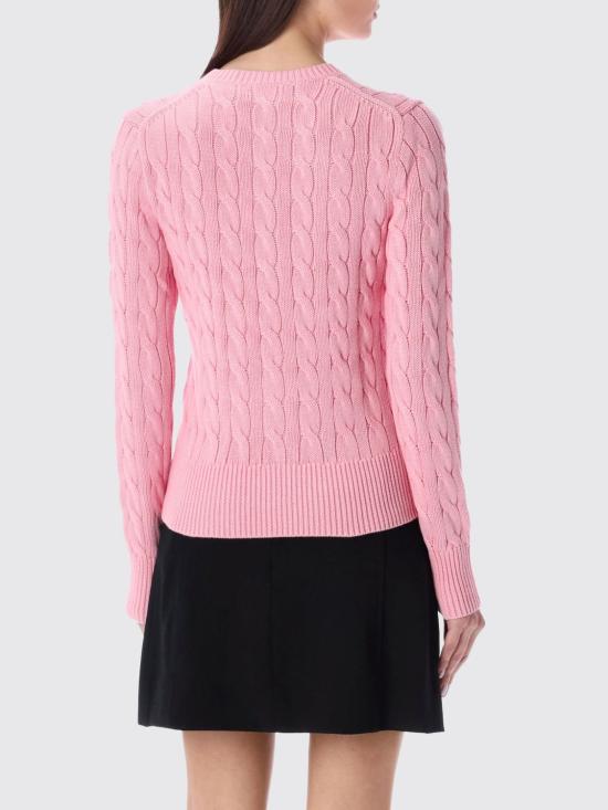 26SS 폴로 랄프로렌 폴로 자수 케이블 니트 가디건 211971868 010 Pink - POLO RALPH LAUREN