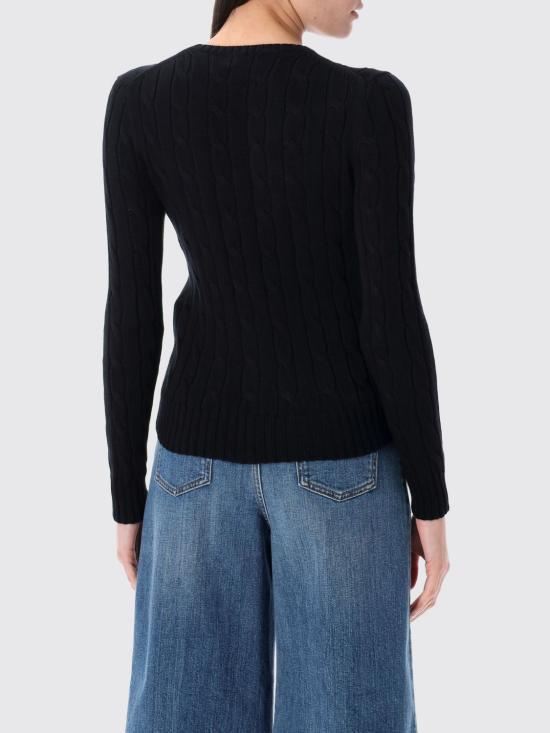 26SS 폴로 랄프로렌 폴로 자수 케이블 니트 스웨터 211971869 006 Black - POLO RALPH LAUREN