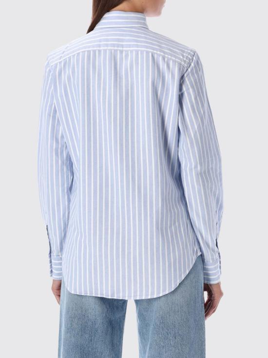26SS 폴로 랄프로렌 슬림 핏 스트라이프 옥스포드 셔츠 211891377 004 Sky - POLO RALPH LAUREN