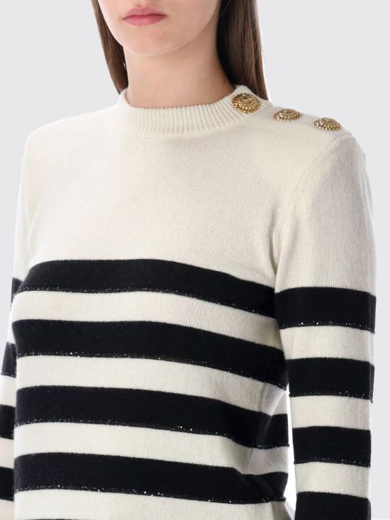 26SS 발망 스웨터 GF1KD005KJ60 GAU Beige - BALMAIN