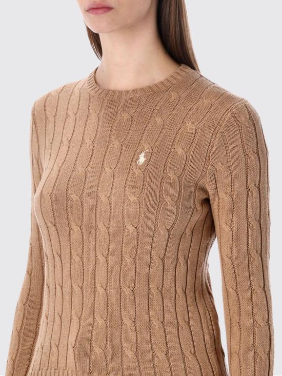 26SS 폴로 랄프로렌 폴로 자수 케이블 니트 스웨터 211971795 002 Camel - POLO RALPH LAUREN