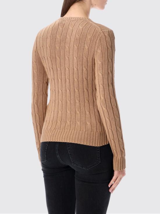 26SS 폴로 랄프로렌 폴로 자수 케이블 니트 스웨터 211971795 002 Camel - POLO RALPH LAUREN