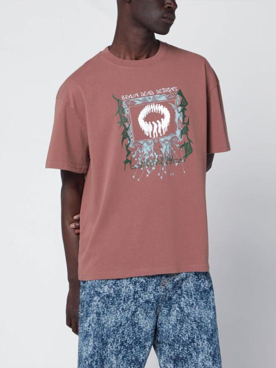 25FW 브레인데드 반팔 티셔츠 BDF25T00O046 NU Brown - BRAIN DEAD