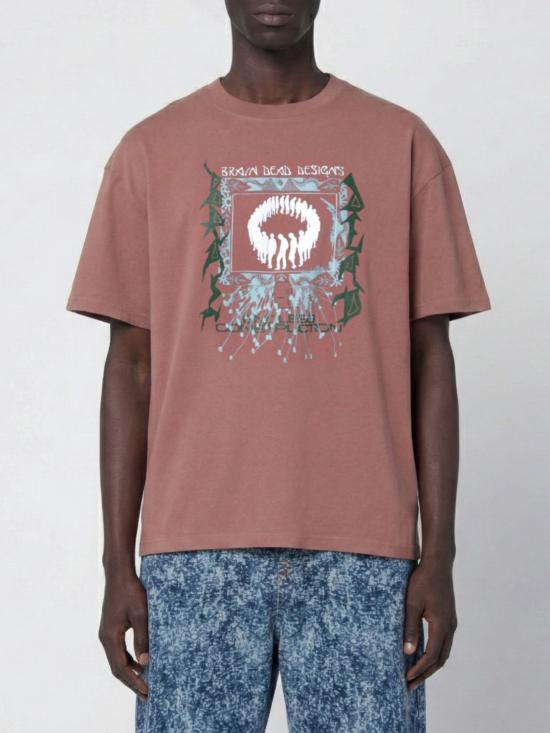 25FW 브레인데드 반팔 티셔츠 BDF25T00O046 NU Brown