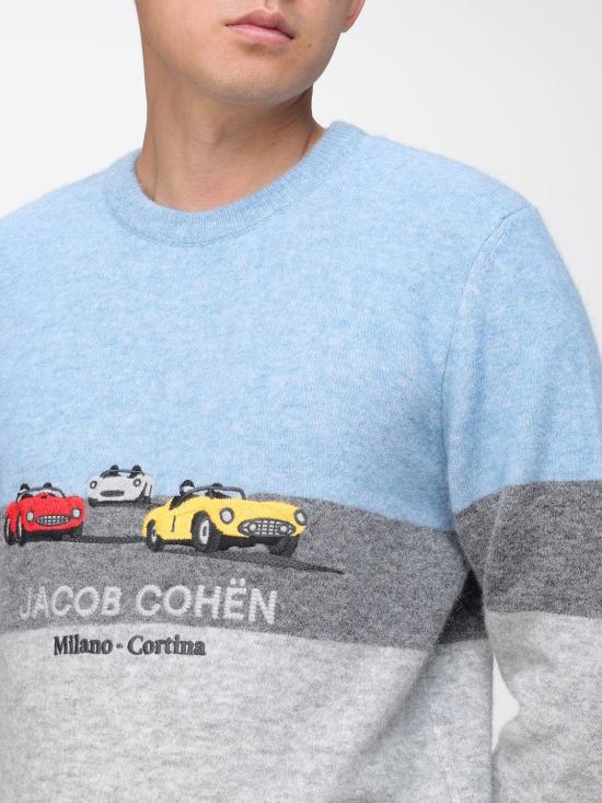 25FW 야콥코헨 스웨터 JUMSG024001X0017FL X866 Gnawed Blue - JACOB COHËN