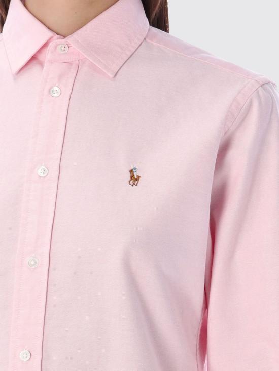 26SS 폴로 랄프로렌 슬림 핏 스트라이프 옥스포드 셔츠 211891377 002 Pink - POLO RALPH LAUREN