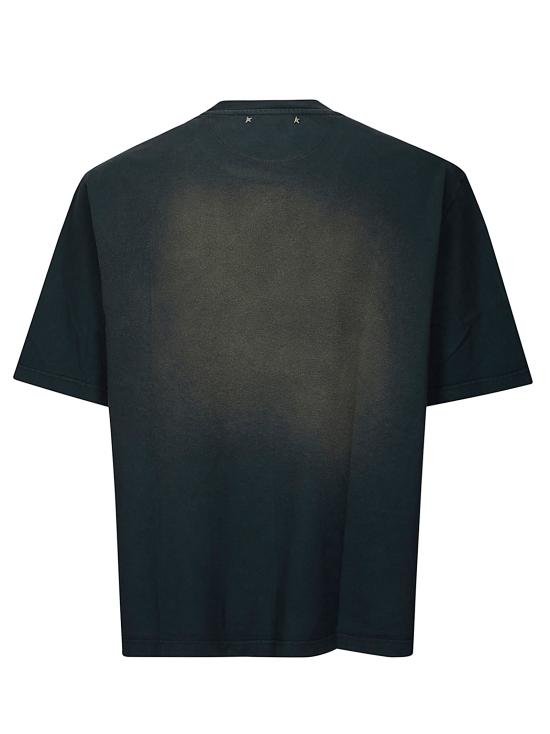 26SS 골든구스 반팔 티셔츠 GUP01873P002362 90498 BLEACHED WASHED BLACK - GOLDEN GOOSE