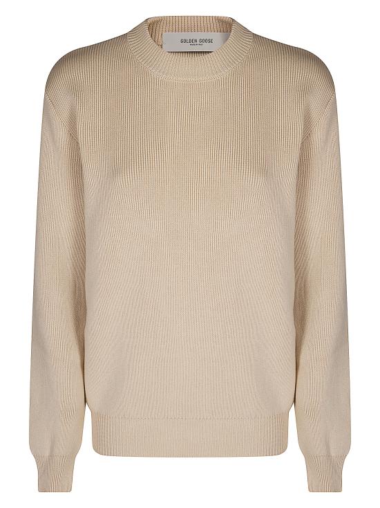 26SS 골든구스 Golden 레터링 스웨터 GWP00951P001972 55550 TRAVERTINE