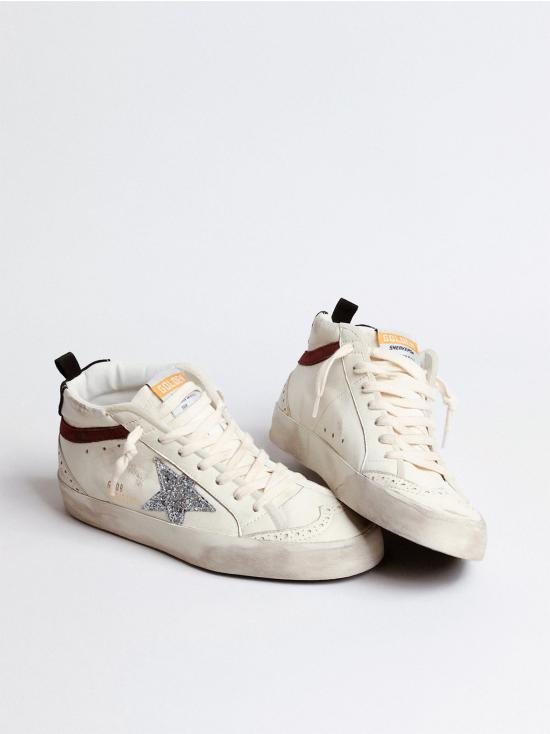 26SS 골든구스 미드 스타 스니커즈 GWF00122F003998 15406 DIRTY WHITE SILVER BLACK CHOCOLATE - GOLDEN GOOSE