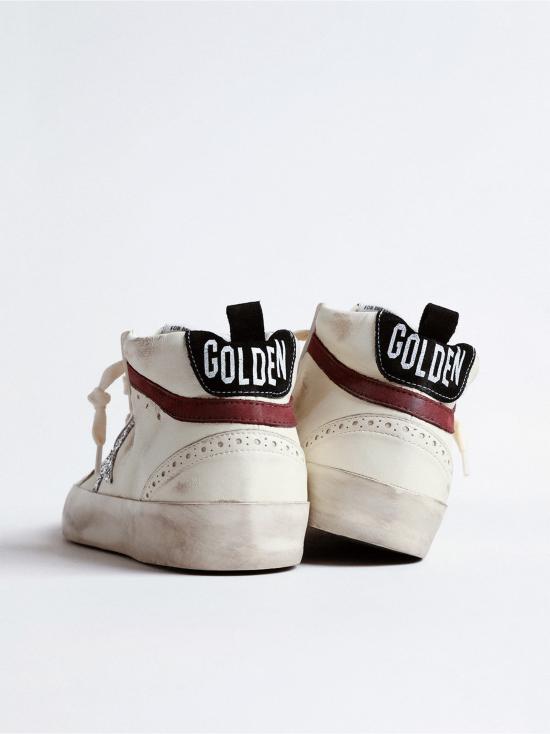 26SS 골든구스 미드 스타 스니커즈 GWF00122F003998 15406 DIRTY WHITE SILVER BLACK CHOCOLATE - GOLDEN GOOSE