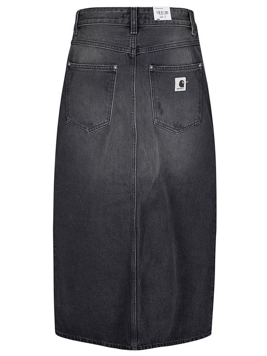 26SS 칼하트 WIP 롱 스커트 I036330 89B7 Black Grind Wash - CARHARTT WIP