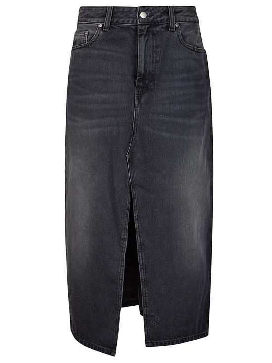 26SS 칼하트 WIP 롱 스커트 I036330 89B7 Black Grind Wash