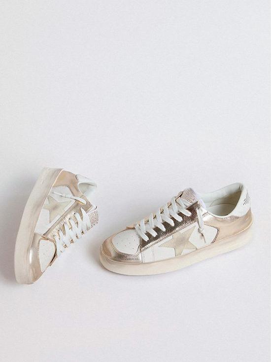 26SS 골든구스 스타단 스니커즈 GWF00333F007536 12281 PLATINUM MILK BEIGE - GOLDEN GOOSE