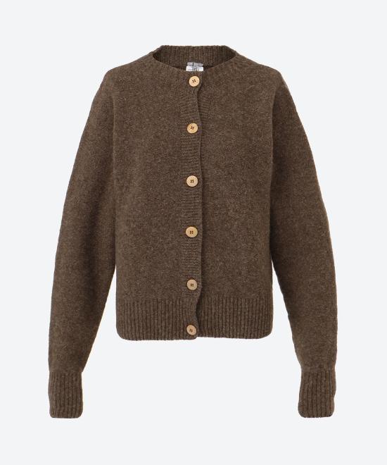 베이스레인지 가디건 PUTC MW WI25 BUREL BROWN DOM