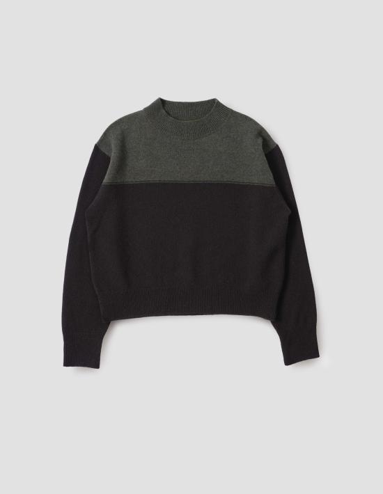  마가렛호웰 스웨터 WHKN0140A25CSN SWB SEAWEED BLACK DOM