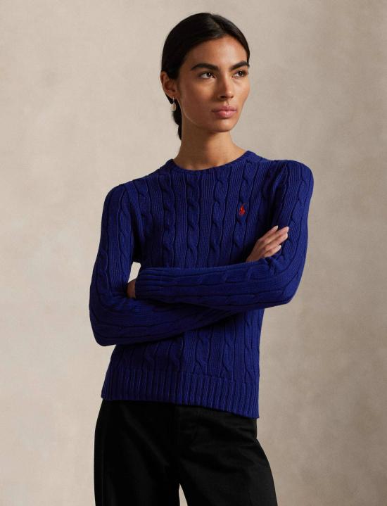 25FW 폴로 랄프로렌 폴로 자수 케이블 니트 스웨터 211971869022 FALL ROYAL DOM