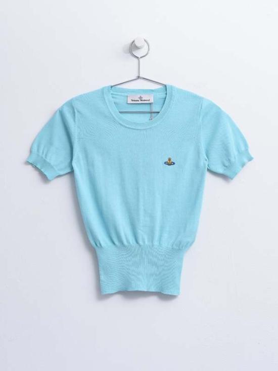  비비안웨스트우드 베아 니트 반소매 스웨터 1803002Q Y001V L402 TURQUOISE DOM