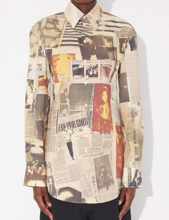  장 폴 고티에 셔츠 프린트 셔츠 저널