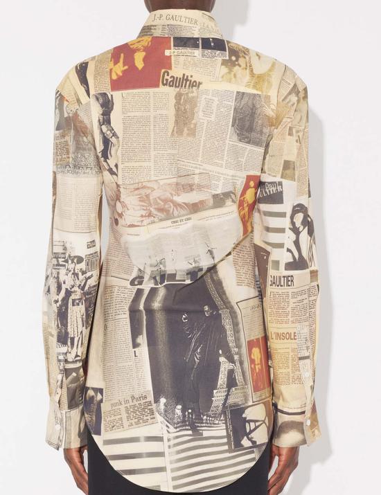  장 폴 고티에 셔츠 프린트 셔츠 저널 - JEAN PAUL GAULTIER