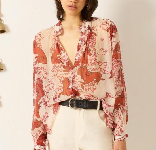  알릭스 오브 보헤미아 블라우스 포엣 루즈 페가수스  오프 화이트 - ALIX OF BOHEMIA