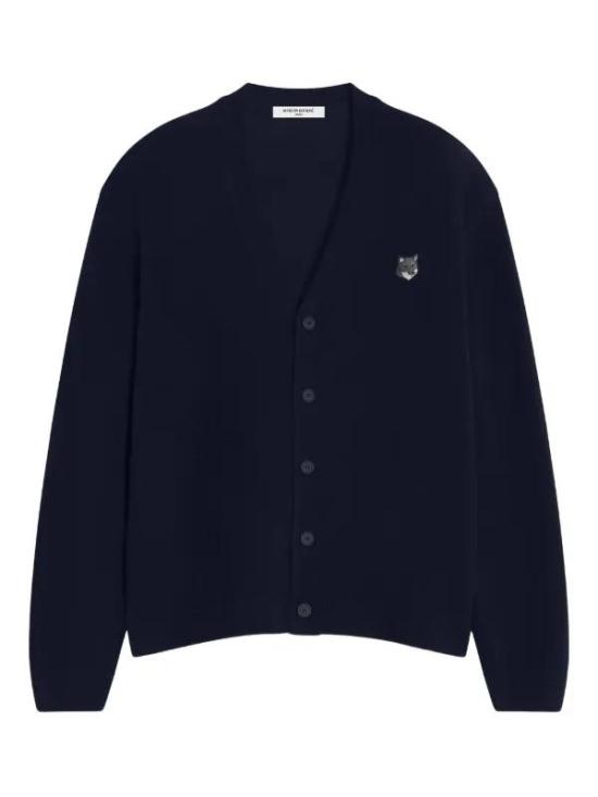 25FW 메종키츠네 폭스 헤드 램스울 컴포트 가디건 PM00502KT10060413 CLASSIC NAVY DOM