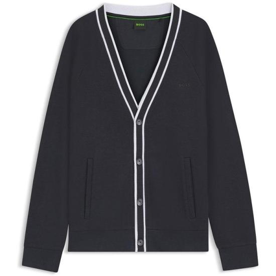 25FW 휴고보스 콘트라스트 스트라이프 릴랙스 핏 카디건 50543472402 DARK BLUE DOM