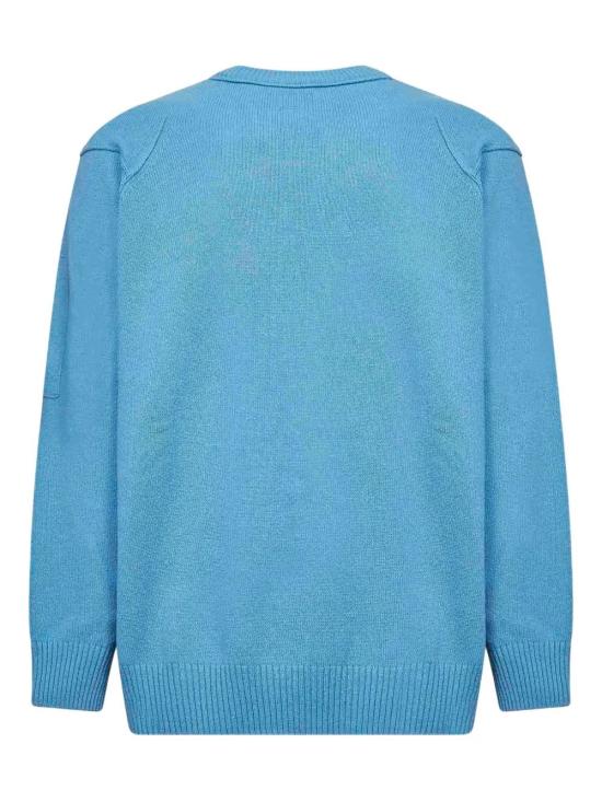 25FW 씨피 컴퍼니 램스울 GRS 크루넥 렌즈 스웨터 19CMKN707A110149A815 AEGEAN BLUE DOM - C.P. COMPANY