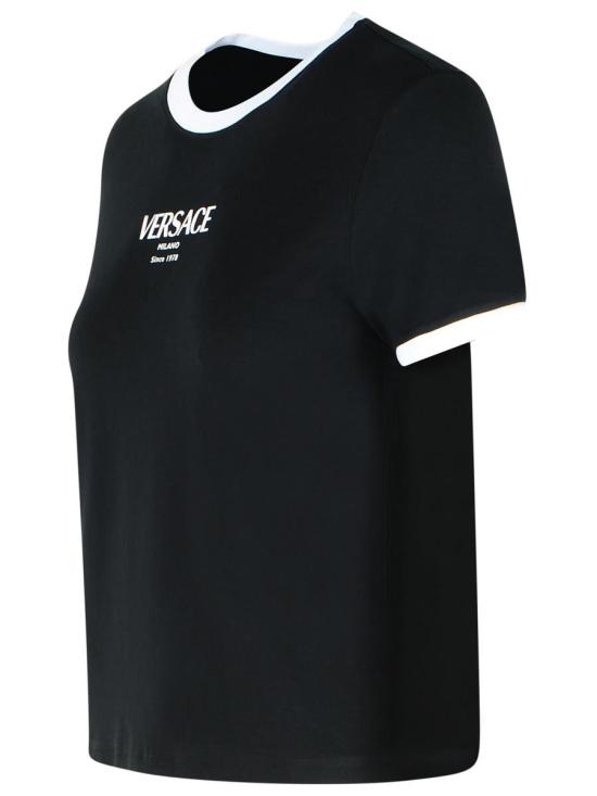 26SS 베르사체 반팔 티셔츠 1022656 1A166852B020 Black - VERSACE