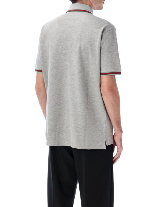 25FW 구찌 코튼 폴로 셔츠 795174XJHEE 1056 GREY - GUCCI