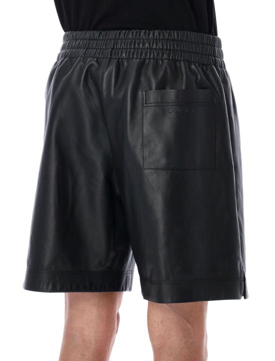 25FW 구찌 레더 버뮤다 832983XNA7N 1000 BLACK - GUCCI