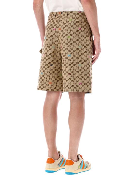 25FW 구찌 GG 캔버스 쇼츠 814728ZAS81 2137 CAMEL BEIGE - GUCCI