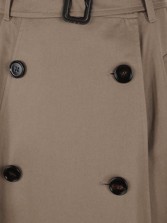 25FW 버버리 개버딘 트렌치 미디 스커트 8113541 A3324 CLAY BROWN - BURBERRY