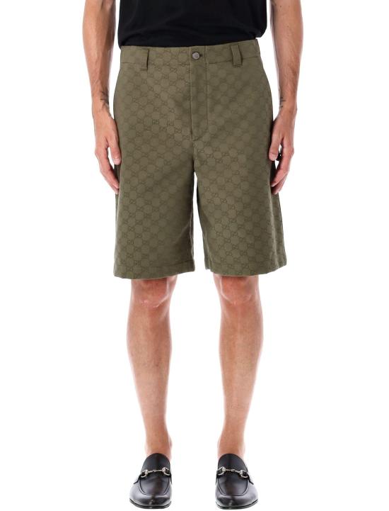 25FW 구찌 GG 캔버스 카고 숏 팬츠 814728ZAF4S 3065 TANK GREEN