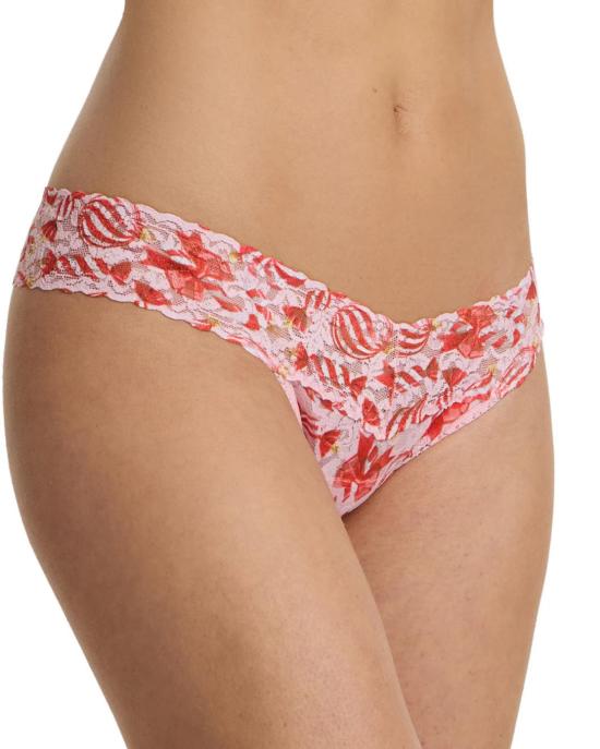  행키 팽키 팬티 프린트 로우라이즈 통 랩드 오나민트 핑크 - HANKY PANKY