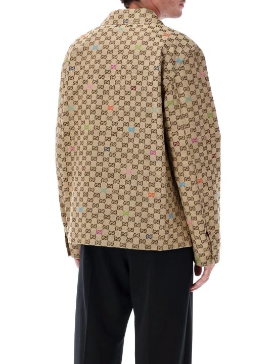 25FW 구찌 캔버스 자켓 833305ZAS81 2137 CAMEL BEIGE MULTICOLOR - GUCCI