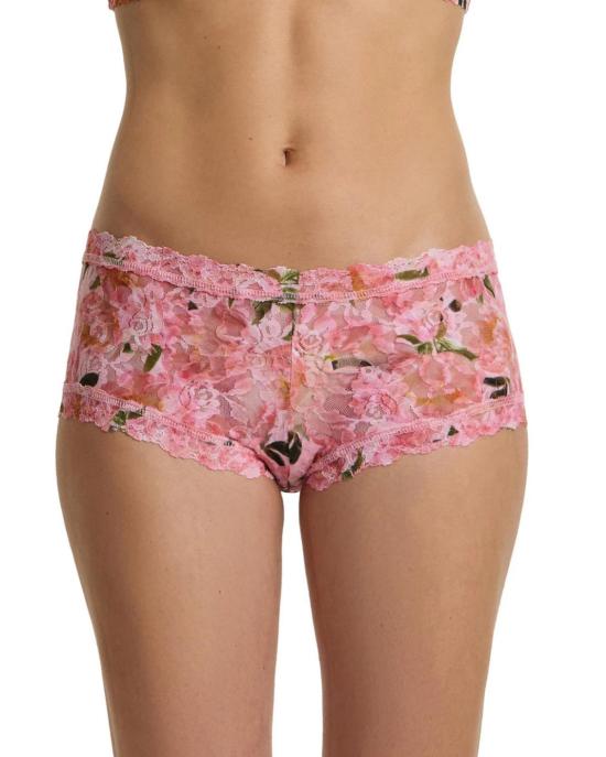  행키 팽키 팬티 프린트 보이쇼츠 랩 댄싱 페탈스 핑크 - HANKY PANKY