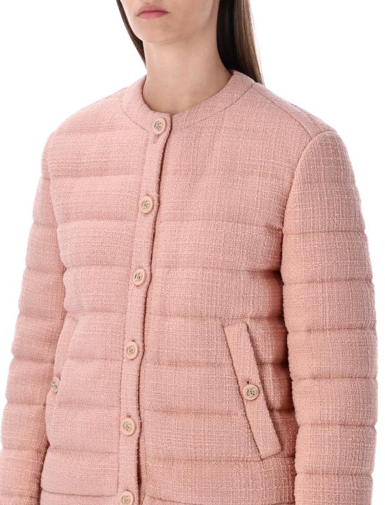 25FW 구찌 울 트위드 라운드넥 패디드 재킷 823978ZATFF 5206 LIGHT PHARD - GUCCI