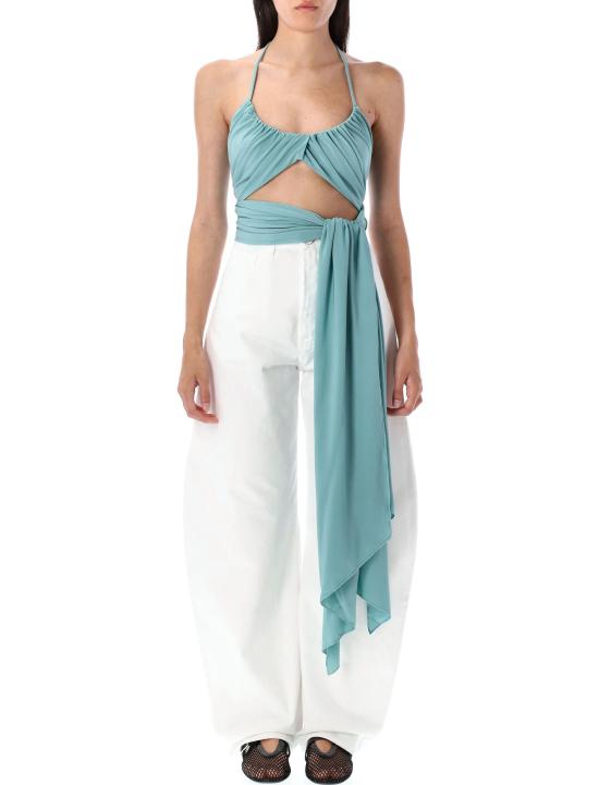 25FW 알라이아 민소매 티셔츠 AA9H1251J050B 527 BLUE LIGHT OCEAN