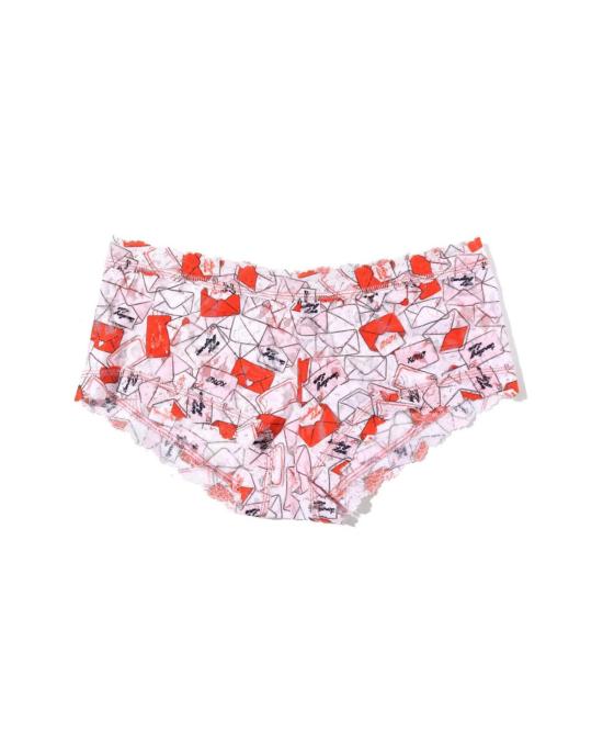 행키 팽키 팬티 핸키 팽키 프린트 보이쇼츠, 러브 래핑 화이트