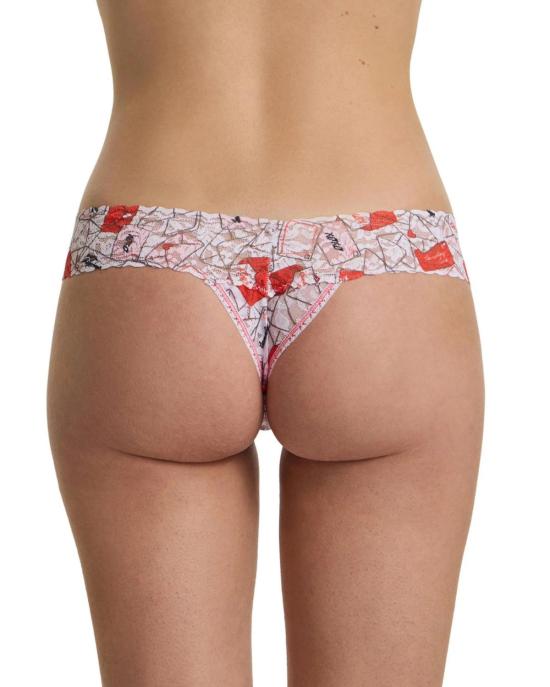  행키 팽키 팬티 핸키 팽키 프린트 로우라이즈 통 , 러브 화이트 - HANKY PANKY