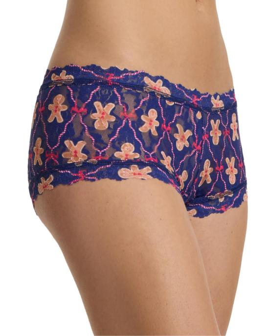  행키 팽키 팬티 프린트 보이쇼츠 랩드 쿠키 커터 네이비 - HANKY PANKY