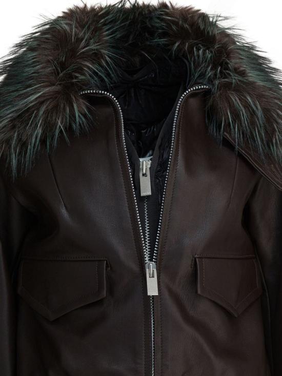 25FW 사카이 가죽 자켓 25 08238601 BROWN - SACAI