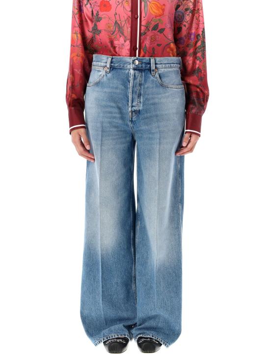 25FW 구찌 와이드 레그 데님 팬츠 816971XDC7S 4009 LIGHT BLUE