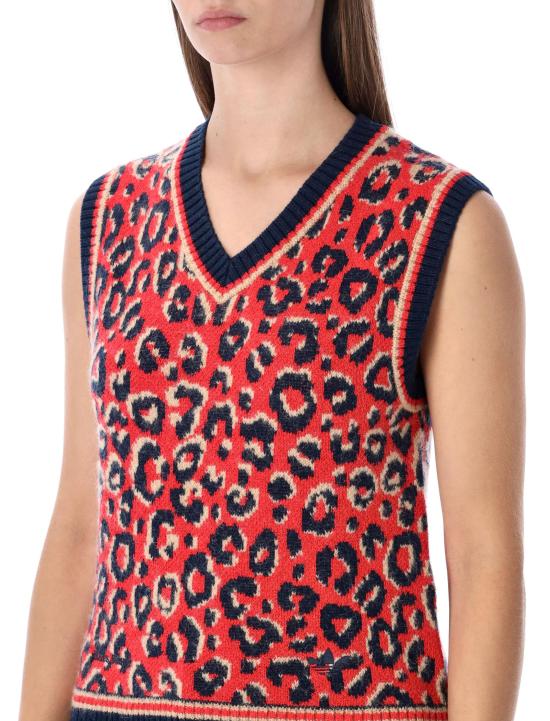 25FW 아디다스 X 웨일즈 보너 자카드 니트 베스트 KD0335 CONAVY COLLEGIATE NAVY BETTER SCARLET - ADIDAS X WALES BONNER